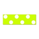 Polka Dots - White on Fluorescent Yellow Sticker Bumper (100 pack)