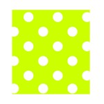 Polka Dots - White on Fluorescent Yellow Greeting Card 4.5  x 6 