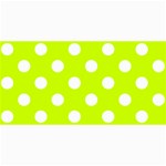 Polka Dots - White on Fluorescent Yellow 4  x 8  Photo Cards