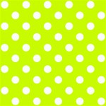 Polka Dots - White on Fluorescent Yellow ScrapBook Page 8  x 8 