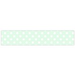 Polka Dots - White on Pale Green Flano Scarf (Small)