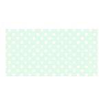 Polka Dots - White on Pale Green Satin Wrap