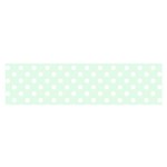 Polka Dots - White on Pale Green Satin Scarf (Oblong)