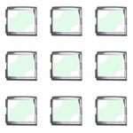 Polka Dots - White on Pale Green Mega Link Italian Charm (9 pack)