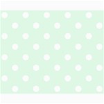 Polka Dots - White on Pale Green Collage 8  x 10 