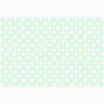 Polka Dots - White on Pale Green Collage 12  x 18 