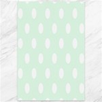 Polka Dots - White on Pale Green Canvas 12  x 18 
