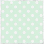 Polka Dots - White on Pale Green Canvas 16  x 16 