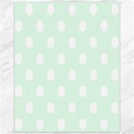 Polka Dots - White on Pale Green Canvas 16  x 20 