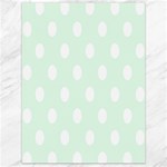 Polka Dots - White on Pale Green Canvas 18  x 24 