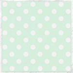 Polka Dots - White on Pale Green Canvas 20  x 20 