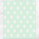 Polka Dots - White on Pale Green Canvas 20  x 24 