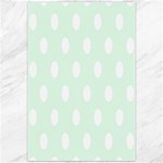 Polka Dots - White on Pale Green Canvas 20  x 30 