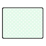 Polka Dots - White on Pale Green Double Sided Fleece Blanket (Small) (Two Sides)