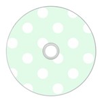 Polka Dots - White on Pale Green CD Wall Clock