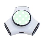 Polka Dots - White on Pale Green Portable USB Hub (One Side)