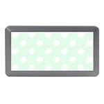 Polka Dots - White on Pale Green Memory Card Reader (Mini)