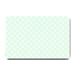 Polka Dots - White on Pale Green Small Doormat