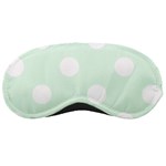 Polka Dots - White on Pale Green Sleeping Mask