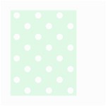 Polka Dots - White on Pale Green Small Garden Flag (Two Sides)