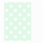 Polka Dots - White on Pale Green Large Garden Flag (Two Sides)
