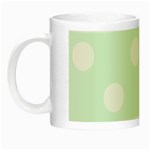 Polka Dots - White on Pale Green Night Luminous Mug