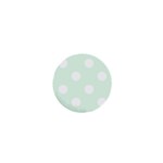 Polka Dots - White on Pale Green 1  Mini Magnet