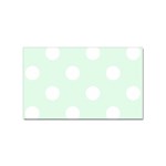 Polka Dots - White on Pale Green Sticker Rectangular (100 pack)