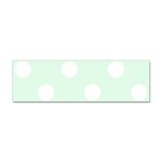 Polka Dots - White on Pale Green Sticker (Bumper)