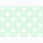 Polka Dots - White on Pale Green 5  x 7  Photo Cards