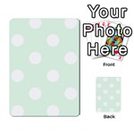 Polka Dots - White on Pale Green Multi-purpose Cards (Rectangle)