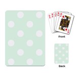 Polka Dots - White on Pale Green Playing Cards Single Design