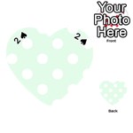 Polka Dots - White on Pale Green Playing Cards 54 (Heart)