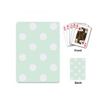 Polka Dots - White on Pale Green Playing Cards (Mini)