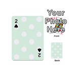 Polka Dots - White on Pale Green Playing Cards 54 (Mini)