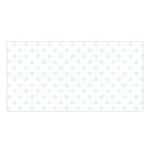 Polka Dots - Pale Green on White Satin Shawl
