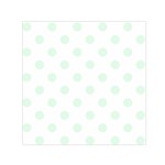 Polka Dots - Pale Green on White Small Satin Scarf  (Square)