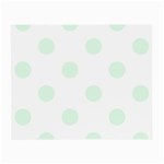 Polka Dots - Pale Green on White Small Glasses Cloth (2 Sides)