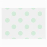 Polka Dots - Pale Green on White Large Glasses Cloth (2 Sides)