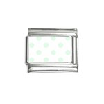 Polka Dots - Pale Green on White Italian Charm (9mm)