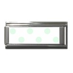 Polka Dots - Pale Green on White Superlink Italian Charm (9mm)