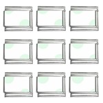 Polka Dots - Pale Green on White 9mm Italian Charm (9 pack)