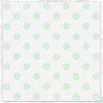 Polka Dots - Pale Green on White Canvas 12  x 12 