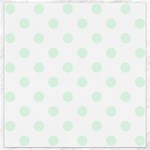 Polka Dots - Pale Green on White Canvas 16  x 16 