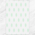 Polka Dots - Pale Green on White Canvas 20  x 30 