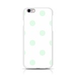 Polka Dots - Pale Green on White Apple iPhone 6/6S Silicone Case (Transparent)