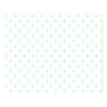 Polka Dots - Pale Green on White Double Sided Flano Blanket (Large)