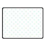 Polka Dots - Pale Green on White Fleece Blanket (Small) (One Side)