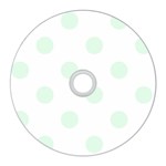 Polka Dots - Pale Green on White CD Wall Clock