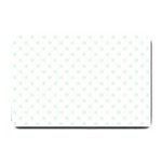 Polka Dots - Pale Green on White Small Doormat